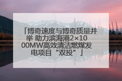 博奇速度与博奇质量并举 助力滨海港2×1000MW高效清洁燃煤发电项目“双投”