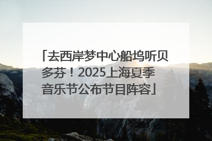 去西岸梦中心船坞听贝多芬！2025上海夏季音乐节公布节目阵容