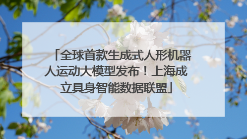 全球首款生成式人形机器人运动大模型发布！上海成立具身智能数据联盟