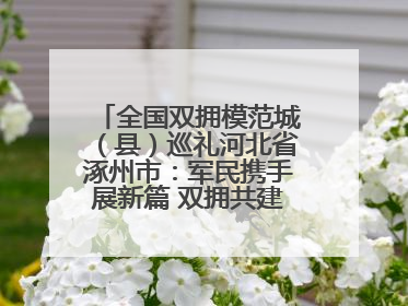 全国双拥模范城（县）巡礼河北省涿州市：军民携手展新篇 双拥共建续辉煌