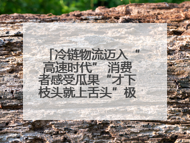 冷链物流迈入“高速时代” 消费者感受瓜果“才下枝头就上舌头”极致体验