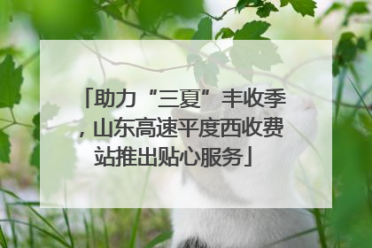 助力“三夏”丰收季，山东高速平度西收费站推出贴心服务