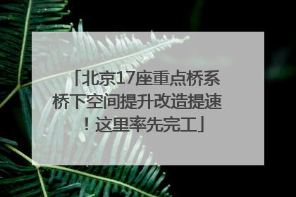 北京17座重点桥系桥下空间提升改造提速！这里率先完工