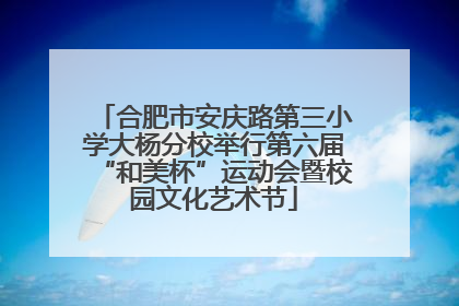 合肥市安庆路第三小学大杨分校举行第六届“和美杯”运动会暨校园文化艺术节