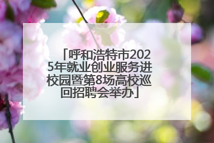 呼和浩特市2025年就业创业服务进校园暨第8场高校巡回招聘会举办