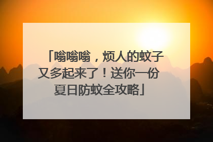 嗡嗡嗡，烦人的蚊子又多起来了！送你一份夏日防蚊全攻略