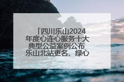 四川乐山2024年度心连心服务十大典型公益案例公布 乐山北站更名、绿心路井盖治理等上榜