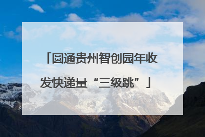 圆通贵州智创园年收发快递量“三级跳”
