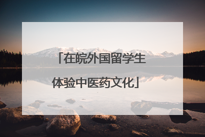 在皖外国留学生体验中医药文化
