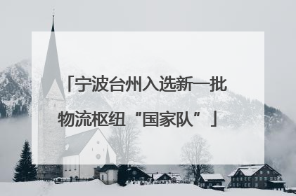 宁波台州入选新一批物流枢纽“国家队”