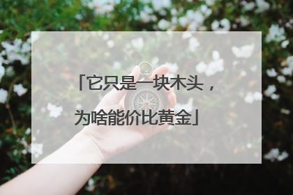 它只是一块木头，为啥能价比黄金
