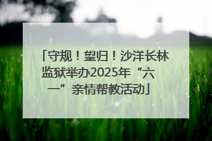 守规！望归！沙洋长林监狱举办2025年“六一”亲情帮教活动