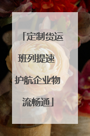 定制货运班列提速 护航企业物流畅通