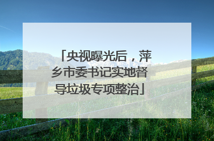 央视曝光后，萍乡市委书记实地督导垃圾专项整治