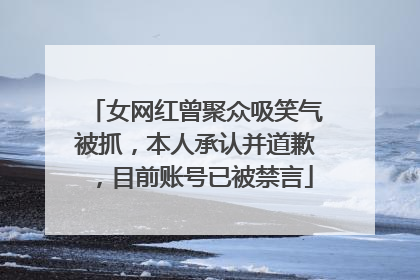女网红曾聚众吸笑气被抓，本人承认并道歉，目前账号已被禁言