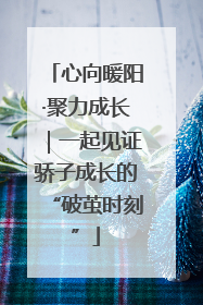 心向暖阳·聚力成长｜一起见证骄子成长的“破茧时刻”