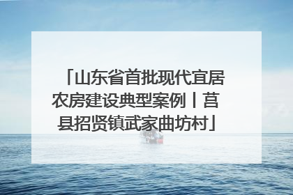 山东省首批现代宜居农房建设典型案例丨莒县招贤镇武家曲坊村