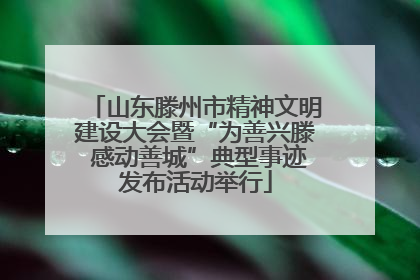山东滕州市精神文明建设大会暨“为善兴滕 感动善城”典型事迹发布活动举行