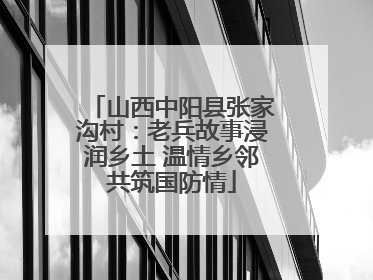 山西中阳县张家沟村：老兵故事浸润乡土 温情乡邻共筑国防情