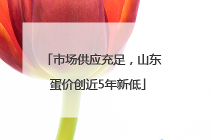 市场供应充足，山东蛋价创近5年新低