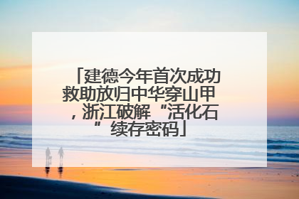 建德今年首次成功救助放归中华穿山甲，浙江破解“活化石”续存密码