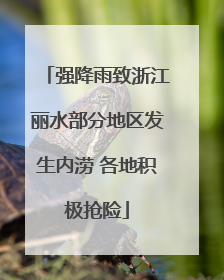 强降雨致浙江丽水部分地区发生内涝 各地积极抢险