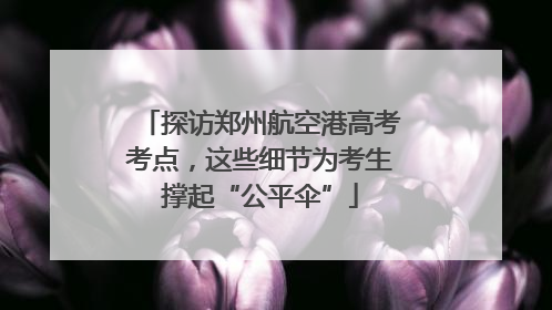 探访郑州航空港高考考点，这些细节为考生撑起“公平伞”