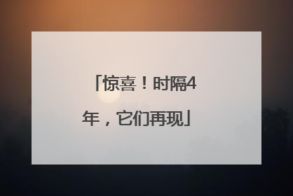 惊喜！时隔4年，它们再现