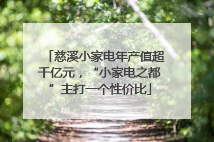 慈溪小家电年产值超千亿元，“小家电之都”主打一个性价比