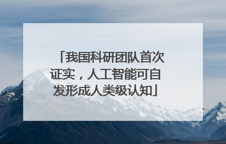 我国科研团队首次证实，人工智能可自发形成人类级认知