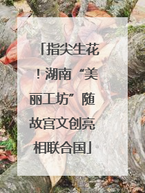 指尖生花！湖南“美丽工坊”随故宫文创亮相联合国