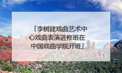 李树建戏曲艺术中心戏曲表演进修班在中国戏曲学院开班