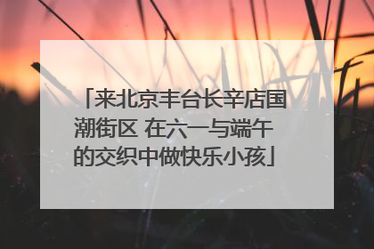 来北京丰台长辛店国潮街区 在六一与端午的交织中做快乐小孩