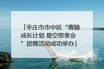枣庄市市中区“青穗成长计划 星空思享会”团青活动成功举办