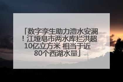 数字孪生助力澧水安澜！江垭皂市两水库拦洪超10亿立方米 相当于近80个西湖水量
