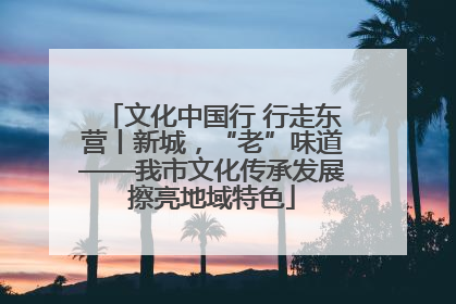 文化中国行 行走东营丨新城，“老”味道——我市文化传承发展擦亮地域特色
