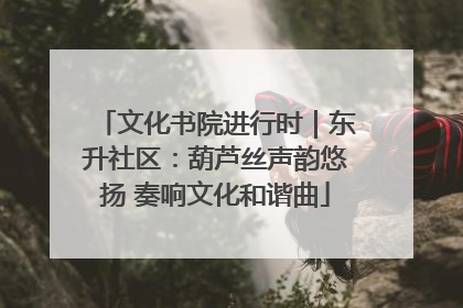 文化书院进行时｜东升社区：葫芦丝声韵悠扬 奏响文化和谐曲