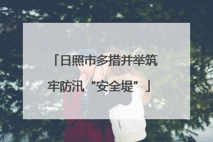 日照市多措并举筑牢防汛“安全堤”