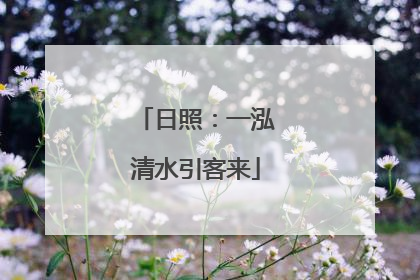 日照：一泓清水引客来