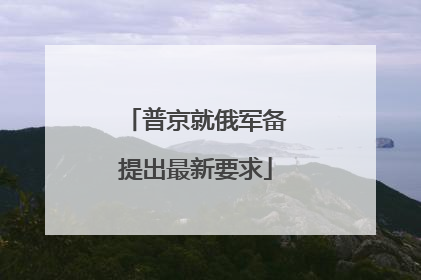 普京就俄军备提出最新要求