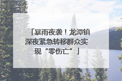 暴雨夜袭！龙潭镇深夜紧急转移群众实现“零伤亡”