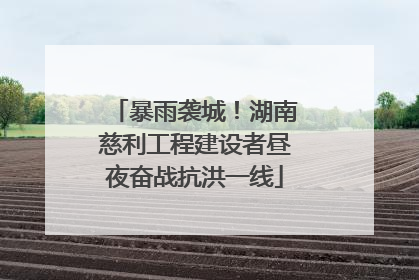 暴雨袭城！湖南慈利工程建设者昼夜奋战抗洪一线