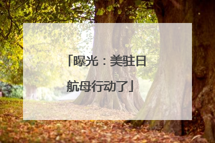 曝光：美驻日航母行动了