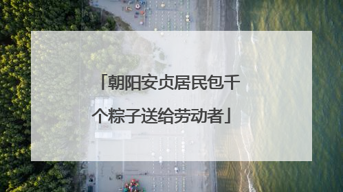 朝阳安贞居民包千个粽子送给劳动者