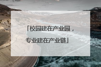 校园建在产业园，专业建在产业链