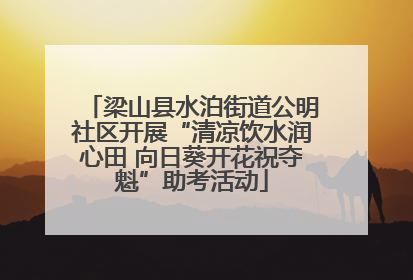 梁山县水泊街道公明社区开展“清凉饮水润心田 向日葵开花祝夺魁”助考活动