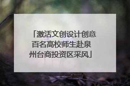 激活文创设计创意 百名高校师生赴泉州台商投资区采风