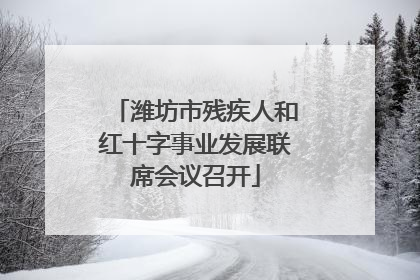 潍坊市残疾人和红十字事业发展联席会议召开