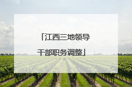 江西三地领导干部职务调整