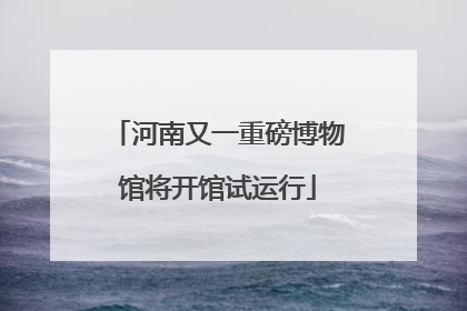 河南又一重磅博物馆将开馆试运行